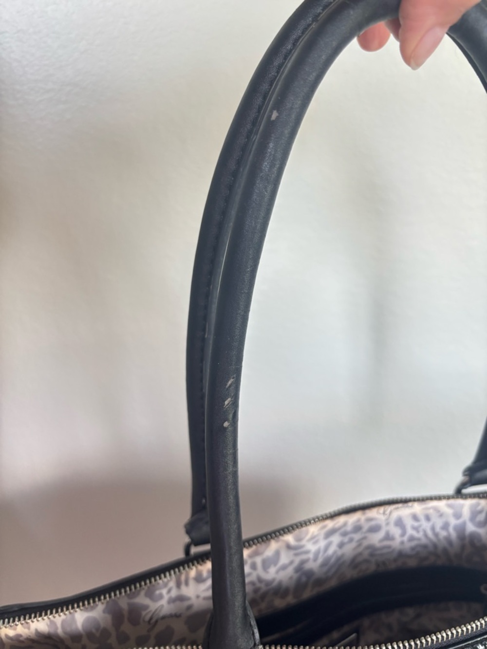 Guess Black Croc-Embossed Patent Tote - Picture 13 of 13
